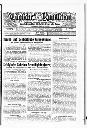 Tägliche Rundschau on Aug 5, 1927