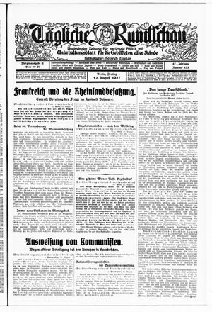 Tägliche Rundschau on Aug 12, 1927