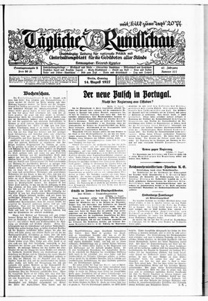 Tägliche Rundschau on Aug 14, 1927