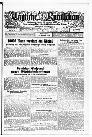 Tägliche Rundschau vom 19.08.1927
