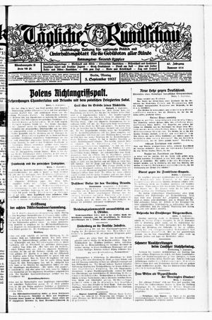 Tägliche Rundschau vom 05.09.1927