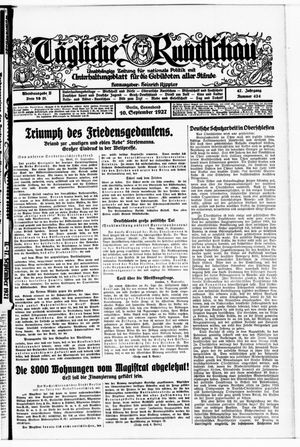Tägliche Rundschau vom 10.09.1927