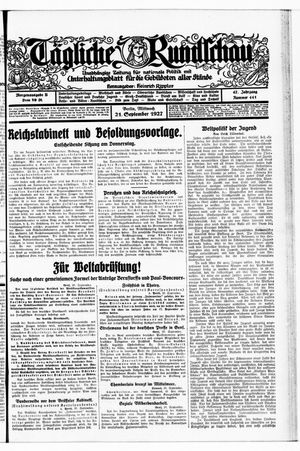 Tägliche Rundschau on Sep 21, 1927