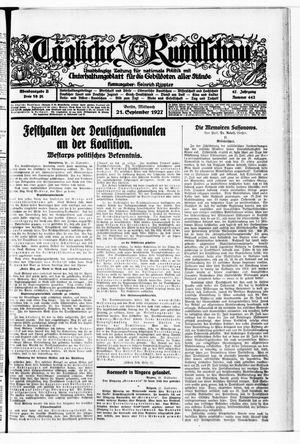 Tägliche Rundschau on Sep 21, 1927
