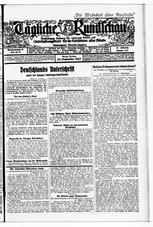 Tägliche Rundschau on Sep 23, 1927
