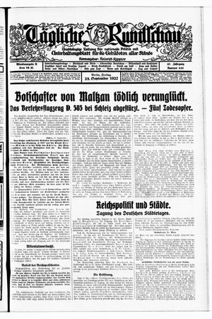 Tägliche Rundschau on Sep 23, 1927