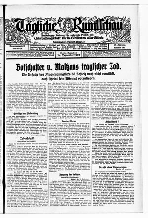 Tägliche Rundschau vom 24.09.1927