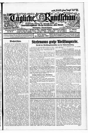 Tägliche Rundschau on Sep 25, 1927