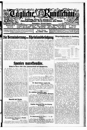 Tägliche Rundschau on Oct 10, 1927