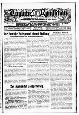 Tägliche Rundschau on Oct 19, 1927