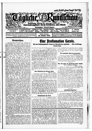 Tägliche Rundschau vom 30.10.1927
