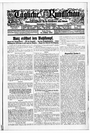 Tägliche Rundschau vom 31.10.1927
