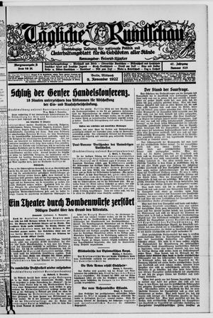 Tägliche Rundschau vom 09.11.1927