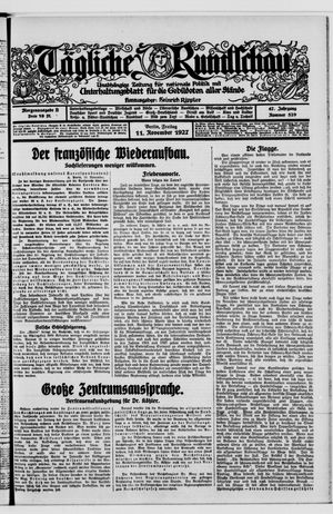 Tägliche Rundschau vom 11.11.1927