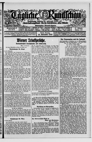 Tägliche Rundschau vom 15.11.1927