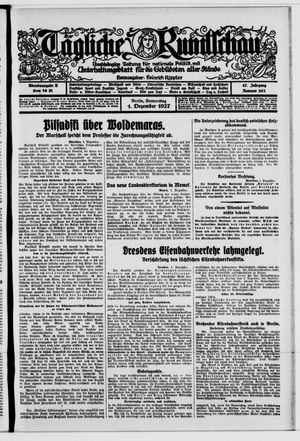Tägliche Rundschau on Dec 1, 1927