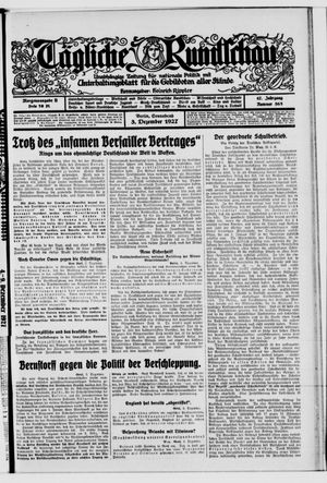 Tägliche Rundschau on Dec 3, 1927