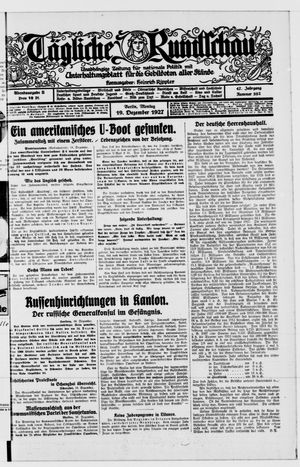 Tägliche Rundschau vom 19.12.1927
