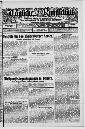 Tägliche Rundschau vom 23.12.1927