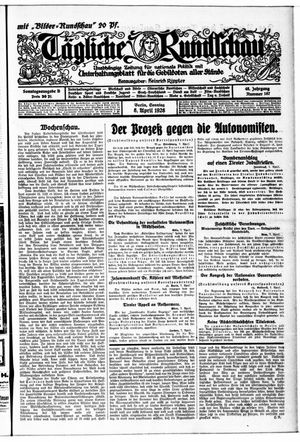 Tägliche Rundschau vom 08.04.1928