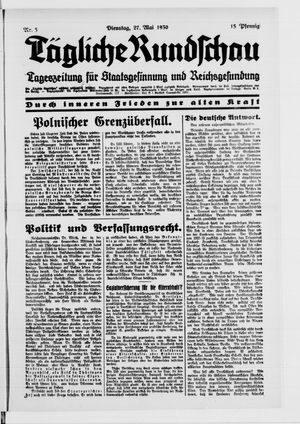 Tägliche Rundschau on May 27, 1930