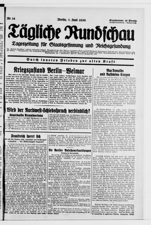 Tägliche Rundschau vom 07.06.1930