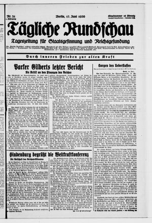 Tägliche Rundschau vom 17.06.1930