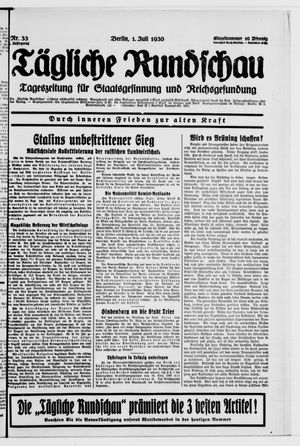 Tägliche Rundschau vom 01.07.1930
