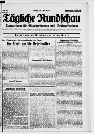 Tägliche Rundschau on Jul 11, 1930