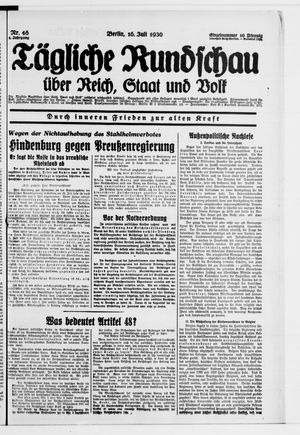 Tägliche Rundschau on Jul 16, 1930