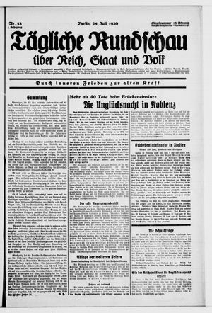 Tägliche Rundschau on Jul 24, 1930