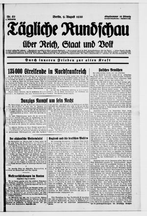 Tägliche Rundschau vom 09.08.1930