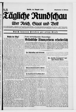 Tägliche Rundschau vom 24.08.1930