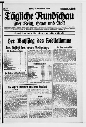 Tägliche Rundschau vom 16.09.1930