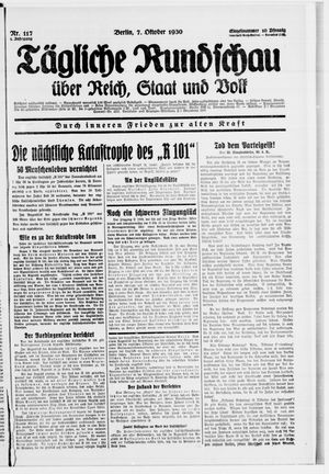 Tägliche Rundschau vom 07.10.1930