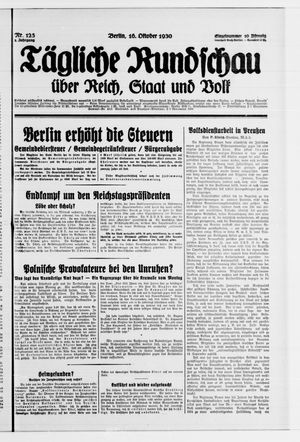 Tägliche Rundschau vom 16.10.1930