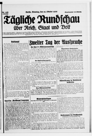 Tägliche Rundschau vom 19.10.1930