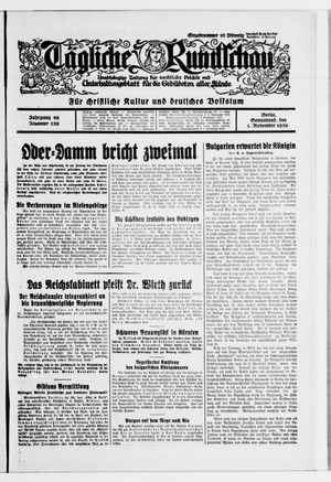 Tägliche Rundschau on Nov 1, 1930