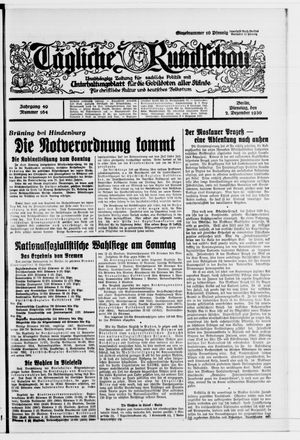 Tägliche Rundschau vom 02.12.1930
