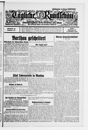 Tägliche Rundschau vom 09.12.1930