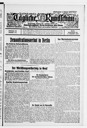 Tägliche Rundschau on Dec 11, 1930