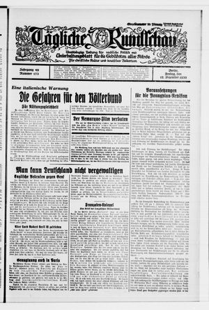 Tägliche Rundschau vom 12.12.1930
