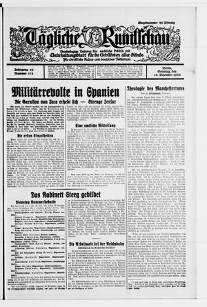 Tägliche Rundschau vom 14.12.1930