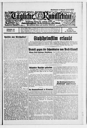 Tägliche Rundschau vom 19.12.1930