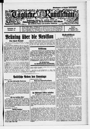 Tägliche Rundschau on Jan 27, 1931