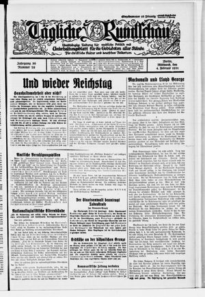 Tägliche Rundschau vom 04.02.1931