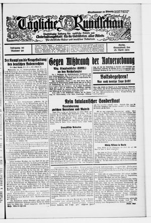 Tägliche Rundschau vom 18.04.1931