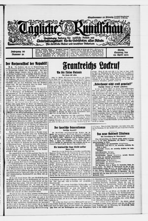 Tägliche Rundschau on Apr 19, 1931