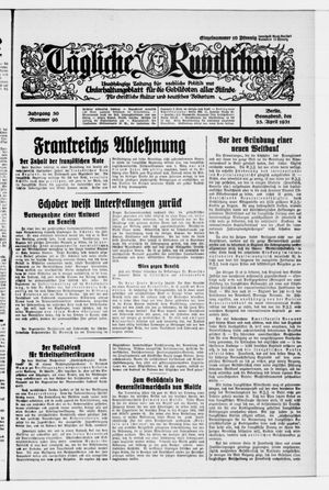 Tägliche Rundschau vom 25.04.1931
