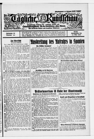 Tägliche Rundschau on May 14, 1931